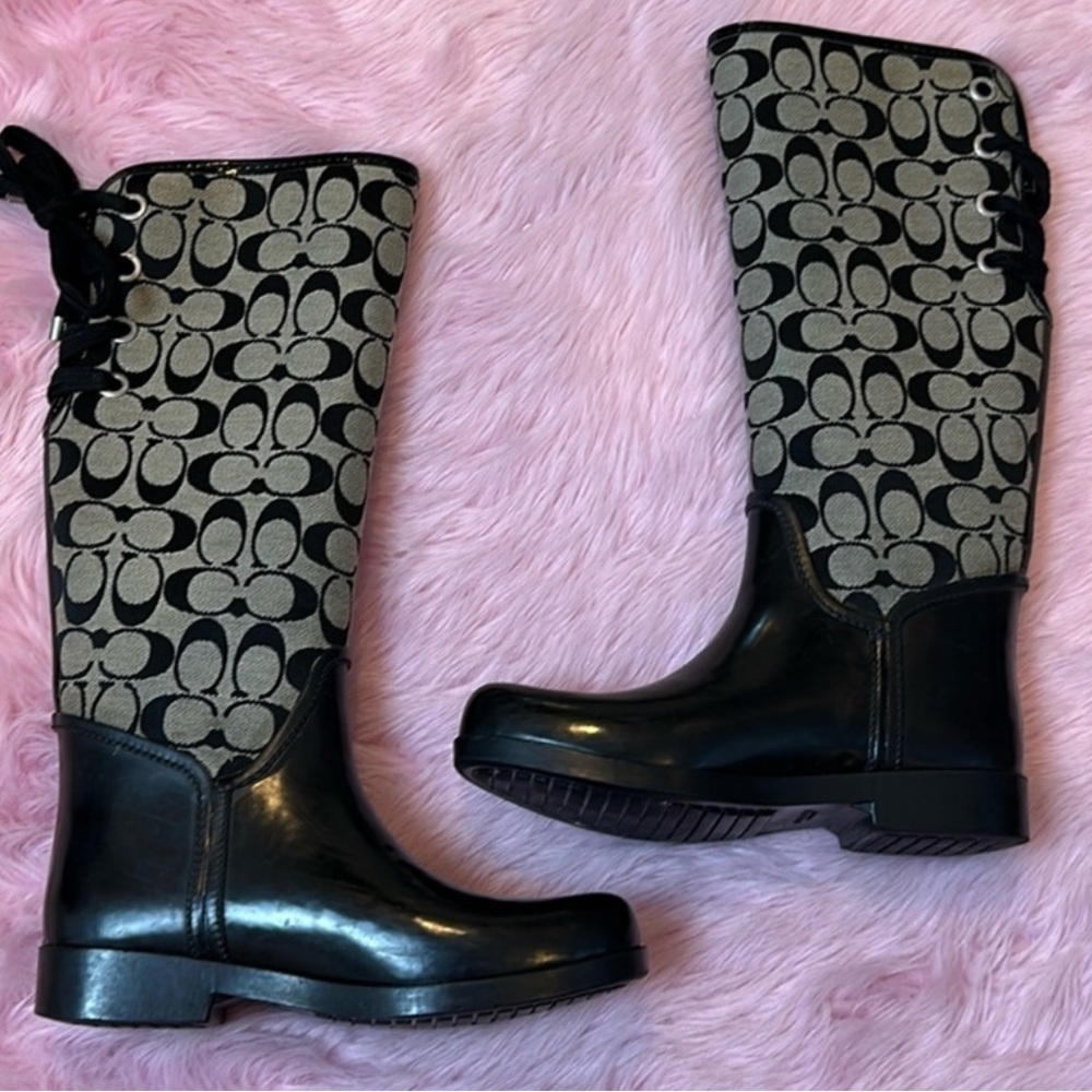 Coach Black and Gray Winter Boots